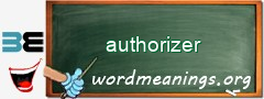 WordMeaning blackboard for authorizer